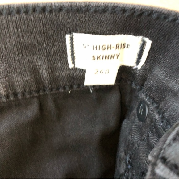 NWT Madewell Women's Black 9”High-Rise Skinny Frayed Jeans SIZE 26S Stretch - Picture 14 of 14